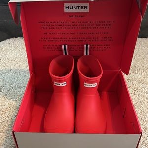 Hunter red rain boots